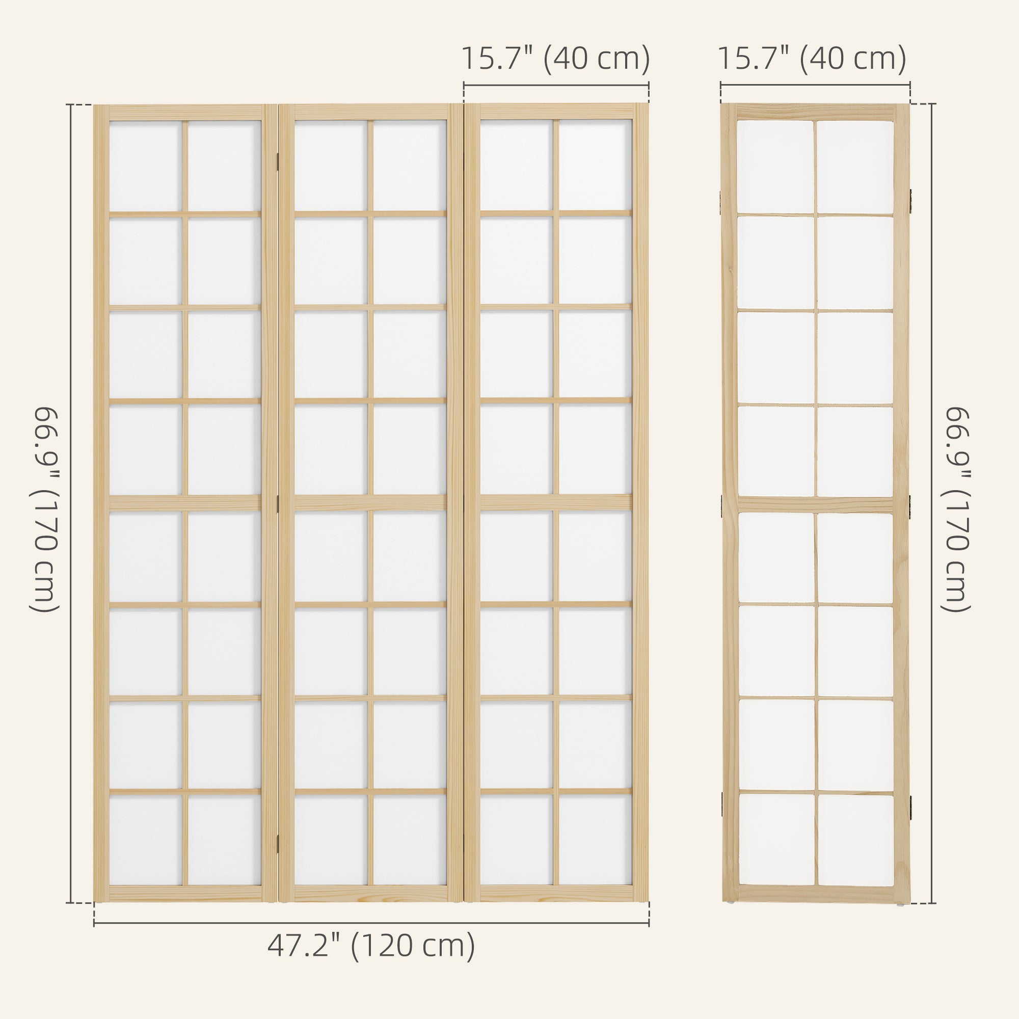 3 Panel Room Divider, 5.6 ft Folding Wall Divider Room Partition for Home Office, Bedroom