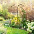 2 Pcs Garden Trellis for Climbing Plants, Outdoor Metal Trellis Plant Support Trellises for Patio, Lawn, Backyard