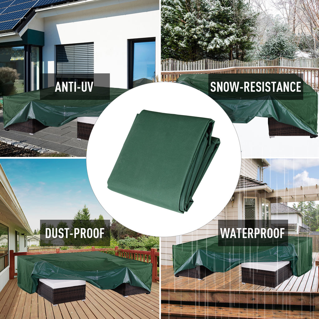 Outdoor Furniture Cover 81" x 57" Waterproof Garden Patio Rattan Wicker UV Rain Protector Oxford Dark Green