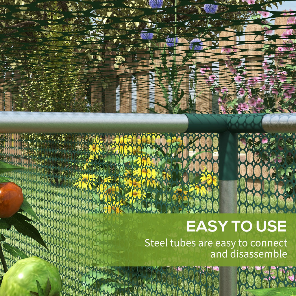 8' x 4' Plant Protection Cage with Zipper Roll-Up Door, Plant Protector from Animals with Galvanised Steel Frame