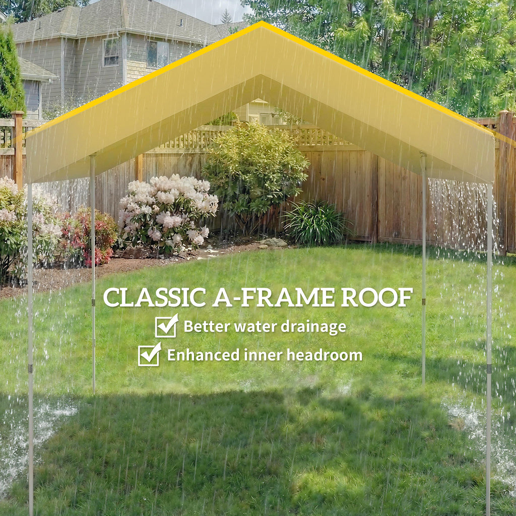 8 x 8 ft Pop Up Canopy Tent with 1-Button Push Easy Setup, UPF 50+ A-Frame Outdoor Instant Canopy, Beige