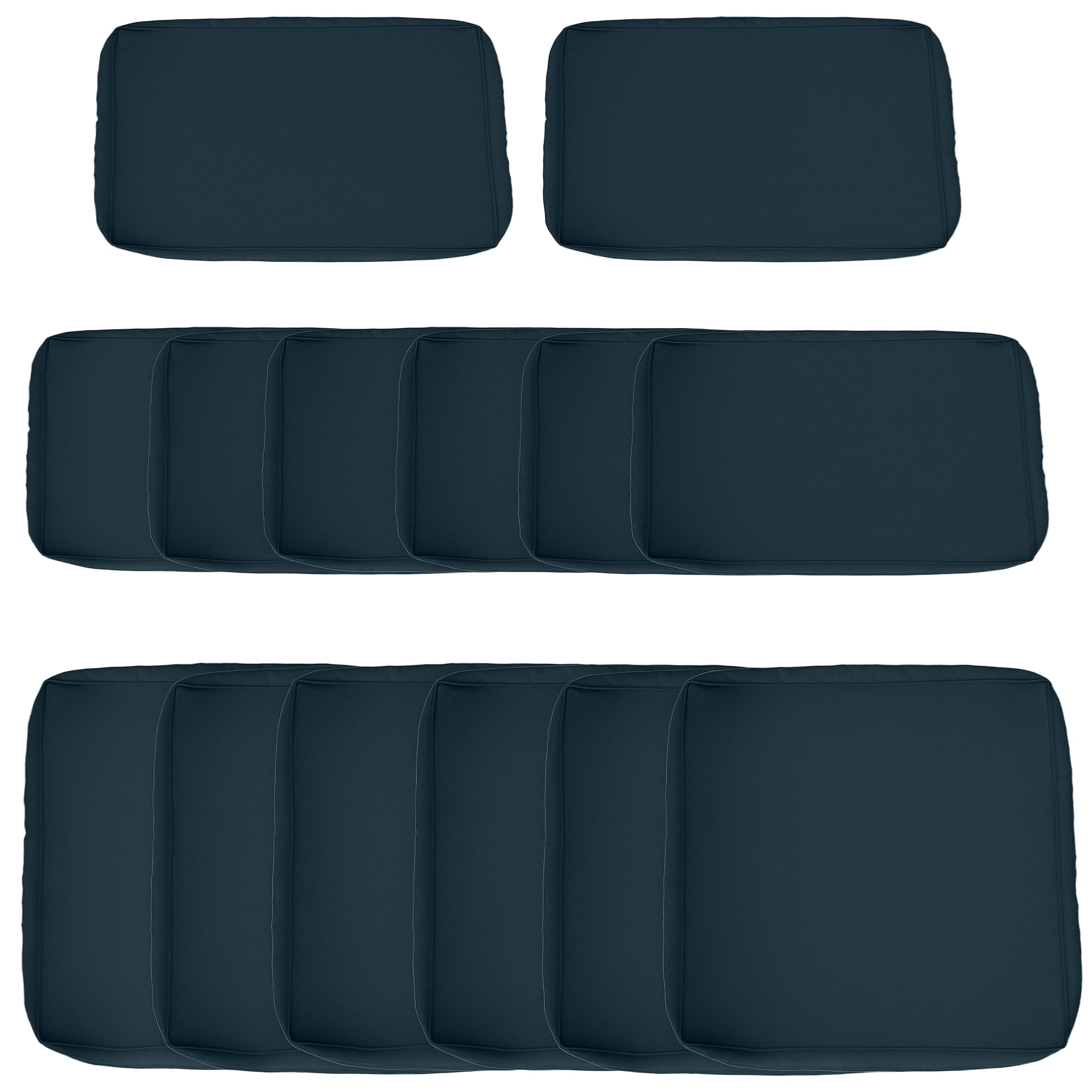 Outdoor Patio Rattan Sofa Set Cushion Polyester Cover Replacement- No Cushion Included
