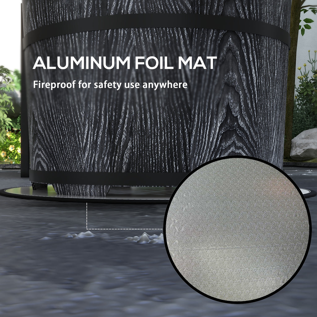 Smokeless Fire Pit, Portable Camping Bonfire Stove with Mat for Backyard Patio Picnic, Magnesium Oxide, Black