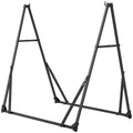 Foldable Hammock Stand, Portable 2 in 1 Hammock Chair Stand Only with Carry Bag, Load Capacity 120kg, for Patio, Black