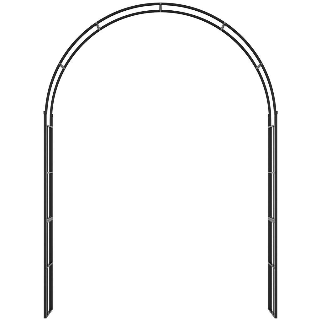 7FT Garden Arch Trellis, Outdoor Wedding Arbor for Ceremony for Climbing Roses, Vines and Plants