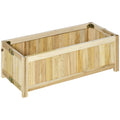 Foldable Elevated Planter Box, Wooden Raised Garden Bed for Backyard, Patio to Grow Vegetables, Herbs, Flowers, Natural