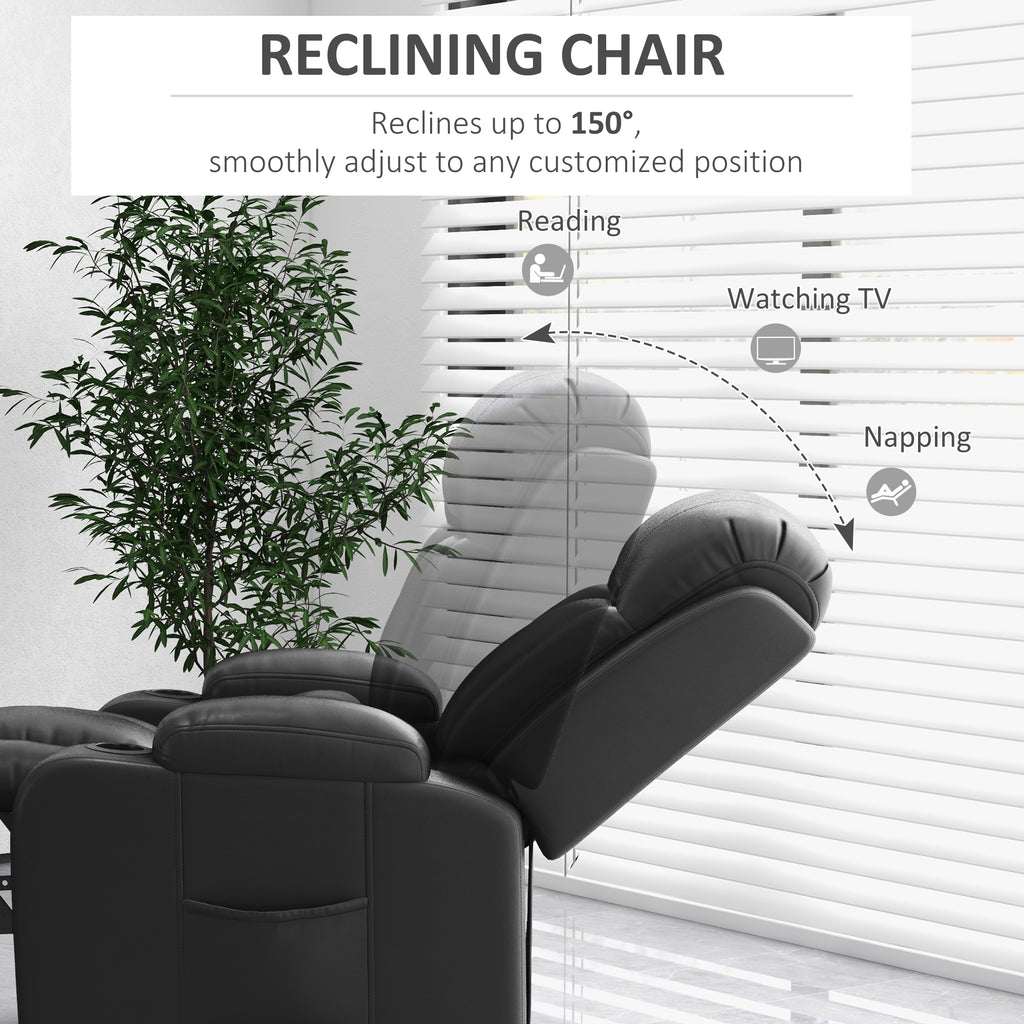 Electric Lift Chair for Elderly, Power Recliner with Footrest, Remote Control, Cup Holders for Living Room, Grey