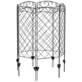 7 Pack Garden Fencing for Yard, Decorative Fence Panels as Flower Edging, Black