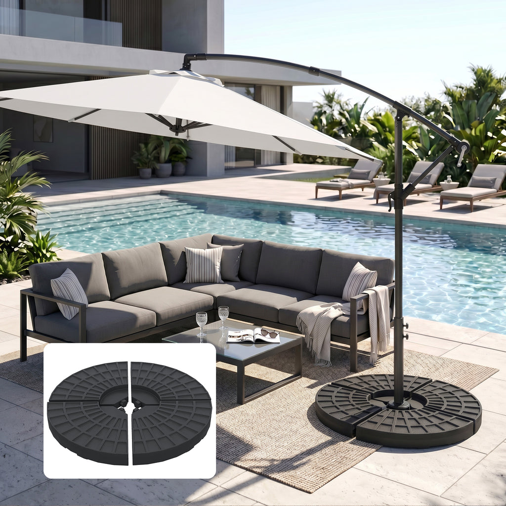 Set of 4 Umbrella Base Weights Outdoor Parasol Holder for Cross Base Portable