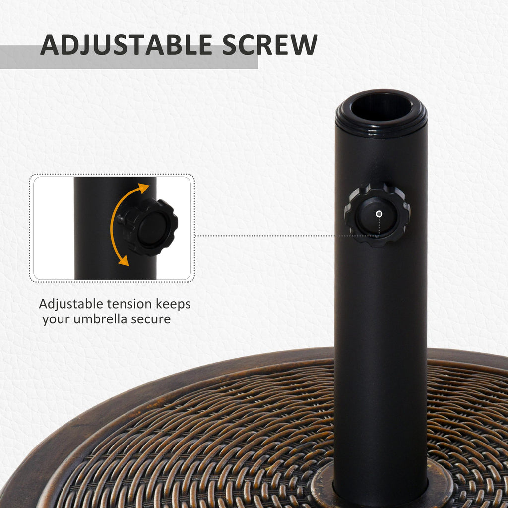 29LBS Offset Patio Umbrella Cement Base Stand Cantilever Parasol Holder Weight, Fits Î¦1.4", Î¦1.5", Î¦1.9", Black