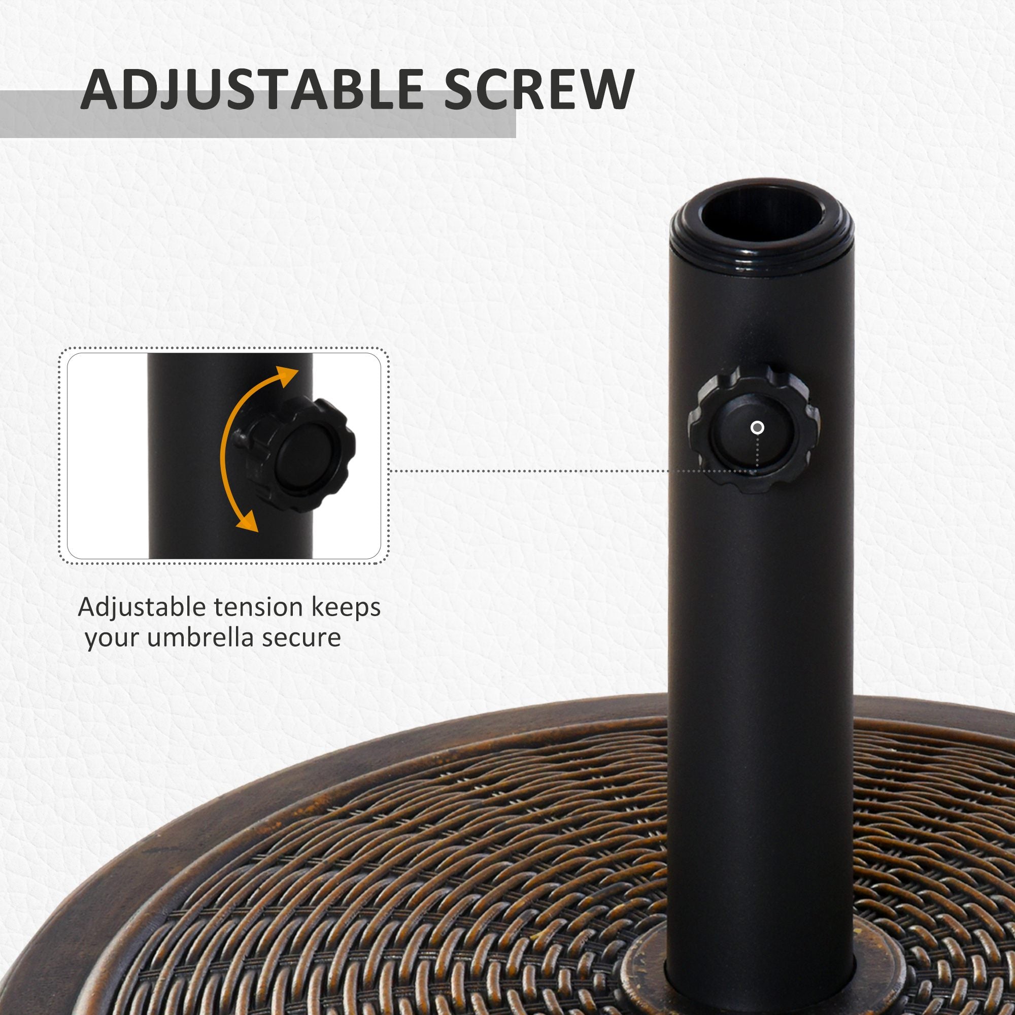 29LBS Offset Patio Umbrella Cement Base Stand Cantilever Parasol Holder Weight, Fits Î¦1.4", Î¦1.5", Î¦1.9", Black