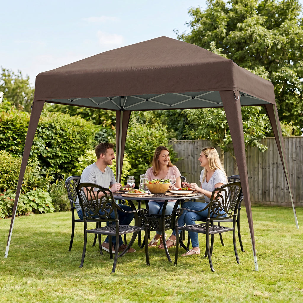 8' x 8' Pop Up Canopy, Outdoor Folding Tent, Portable Party Tent with Carrying Bag for Camping, Party, Picnic, Coffee