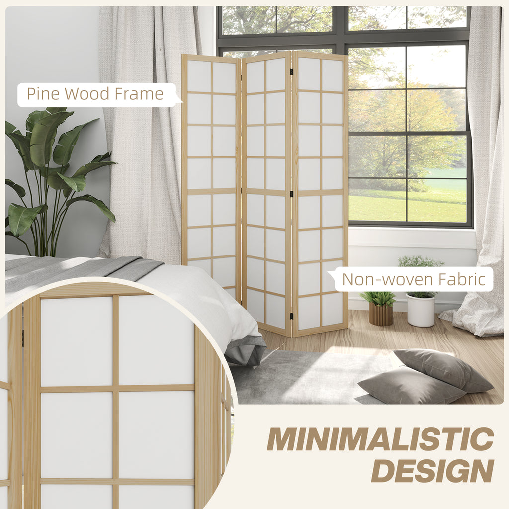 3 Panel Room Divider, 5.6 ft Folding Wall Divider Room Partition for Home Office, Bedroom