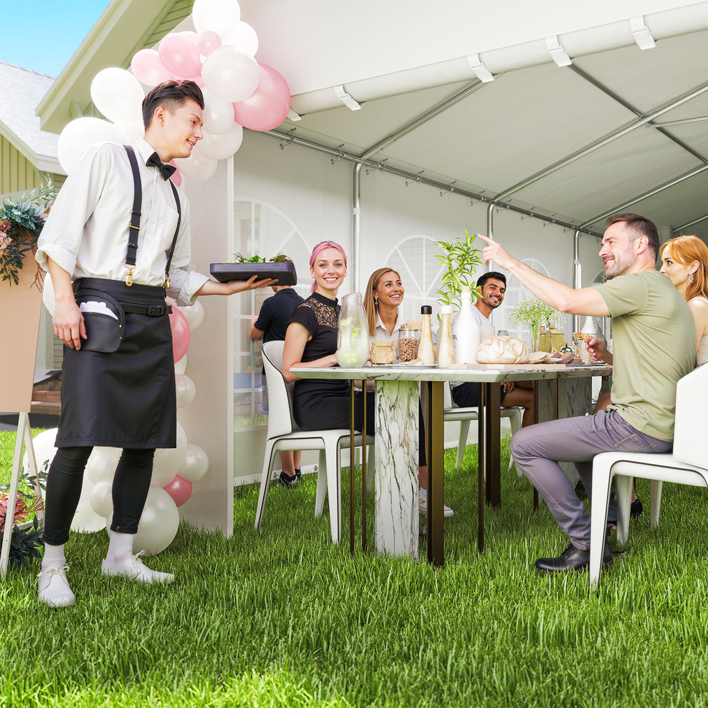 20'x33' Heavy Duty Large Party Tent & Carport with Removable Sidewalls, Portable Garage Canopy Tent, White