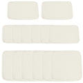 Outdoor 14pc Patio Rattan Sofa Set Cushion Polyester Cover Replacement Set - No Cushion Included, Cream White