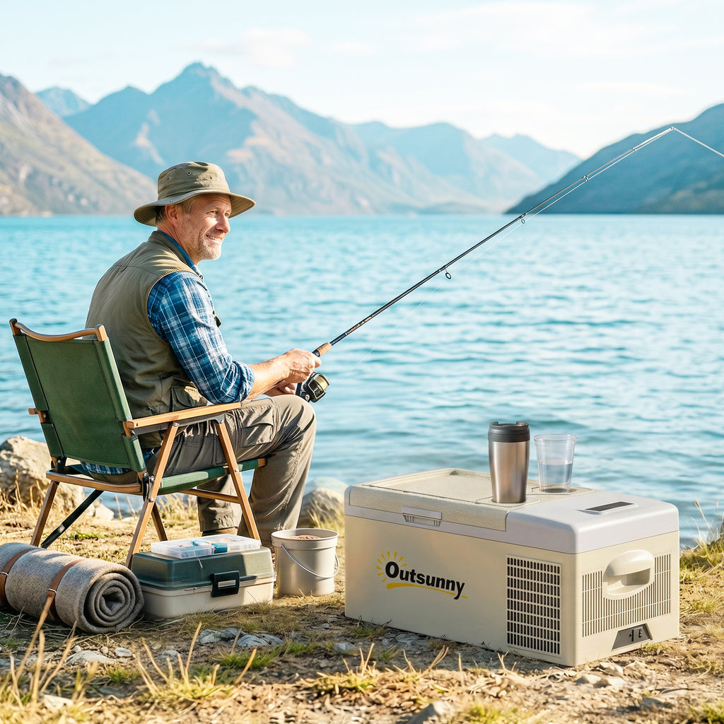 12 Volt Car Refrigerator, 17QT Car Fridge Electric Cooler, 12/24V DC and 100-240V AC, -4â„‰-50â„‰, Portable Refrigerator