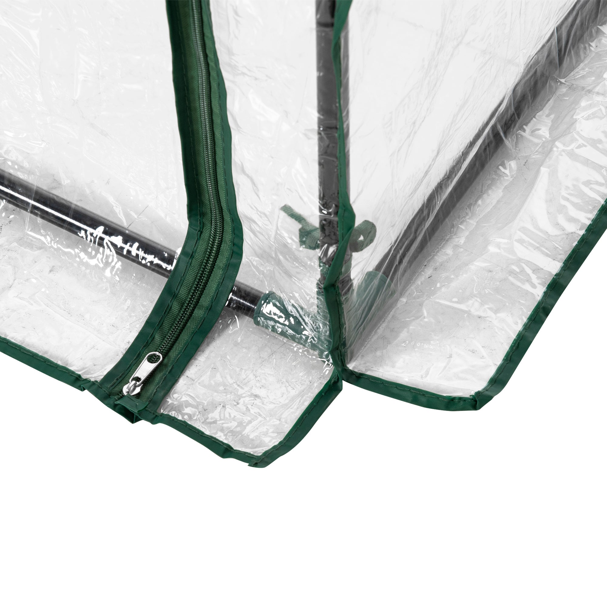 40"L x 20"W x 59"H Walk-in Garden Greenhouse with Steel Frame Outdoor Hot House Tomato Plant Warm House w/ Roll up Door, Plastic Cover, Clear