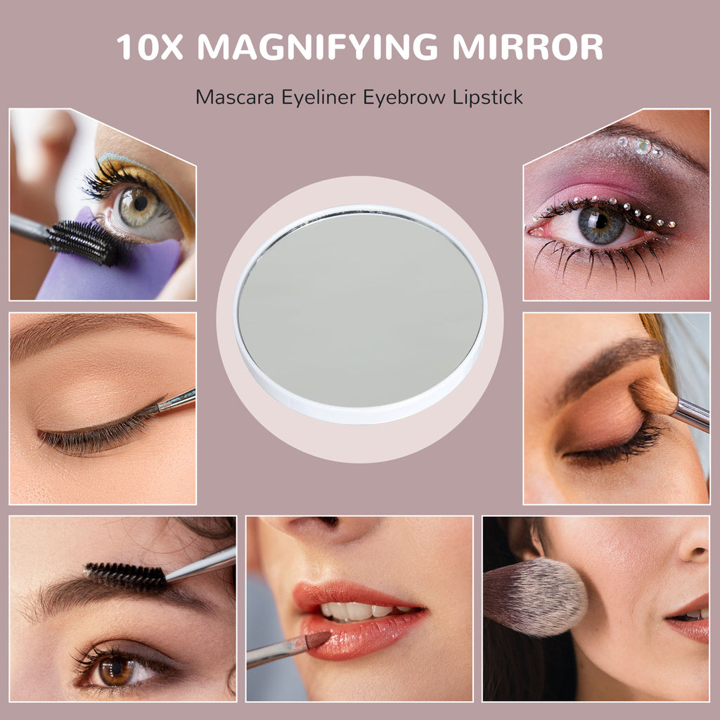 Hollywood Makeup Mirror with Lights, 3 Lighting Modes, USB Charging Port, Tabletop or Wall Mounted, White