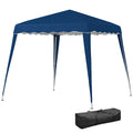 8' x 8' Pop Up Canopy, Outdoor Foldable Tent, Portable Canopy Tent with Carrying Bag for Camping, Party, Picnic, Blue