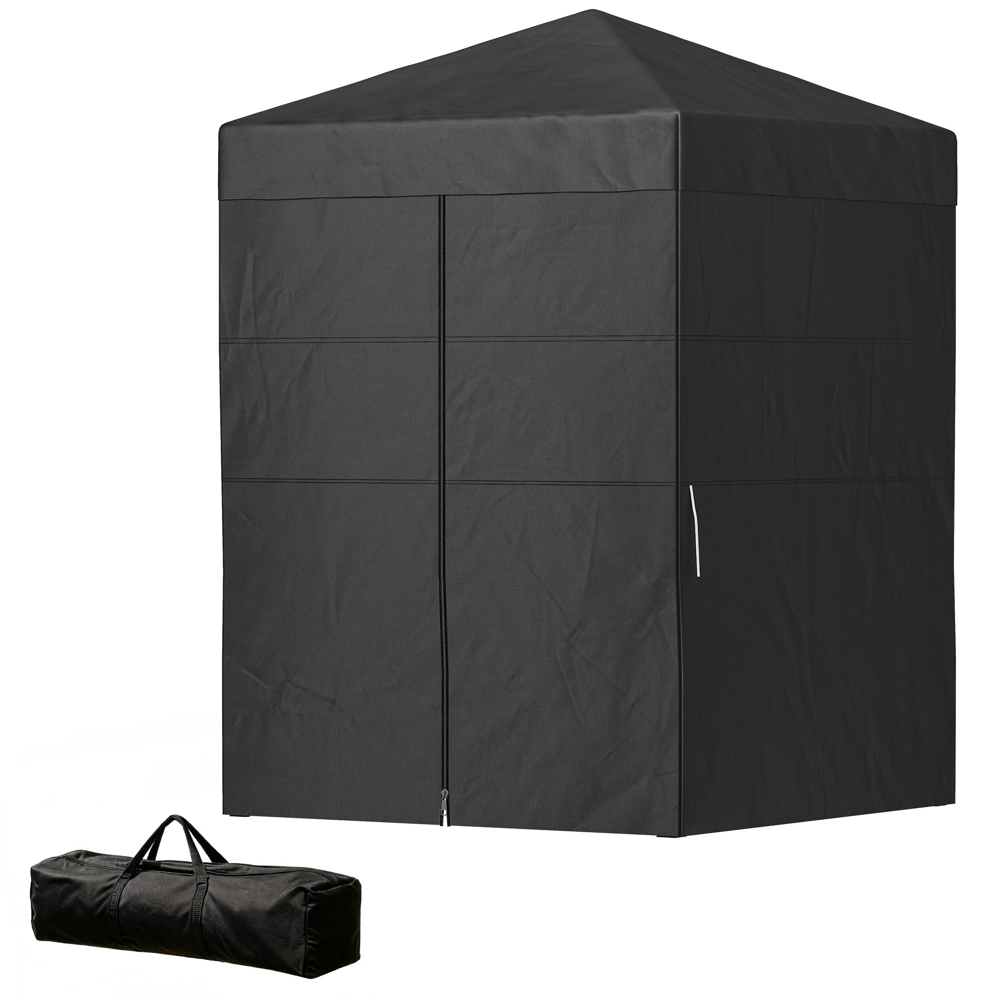 5 x 5 ft Compact Pop Up Canopy Tent, UPF 50+ Changing Room, Portable Instant Privacy Canopy with Mesh Window, Black
