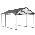 10 x 15ft Metal Carport, Heavy-Duty Carport Canopy with Reinforced Steel Frame & Roof, All-Weather Protection