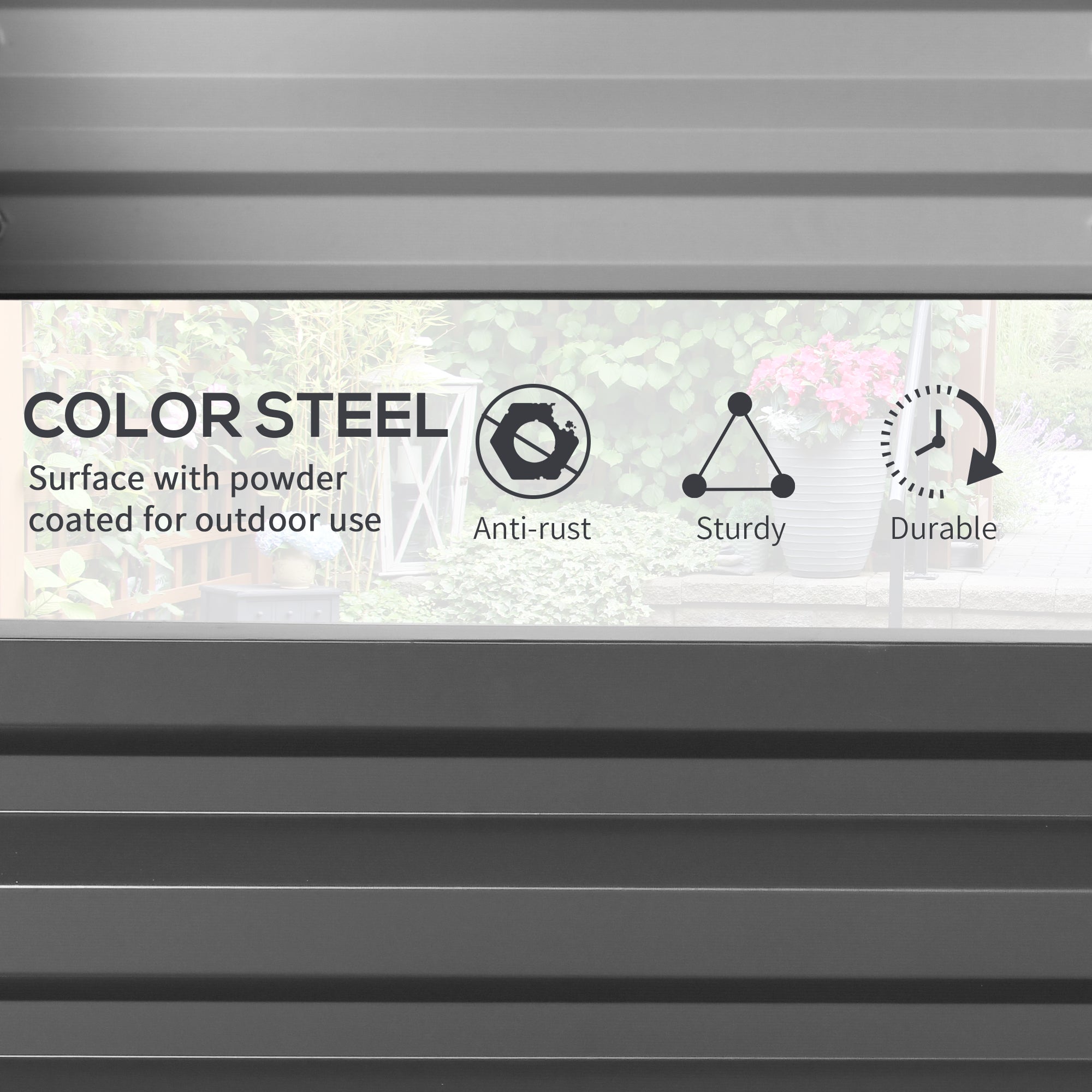 Galvanized Raised Garden Bed, Outdoor Planter Box for Vegetables, Flowers, Herbs, 4' x 2' x 1', Light Grey