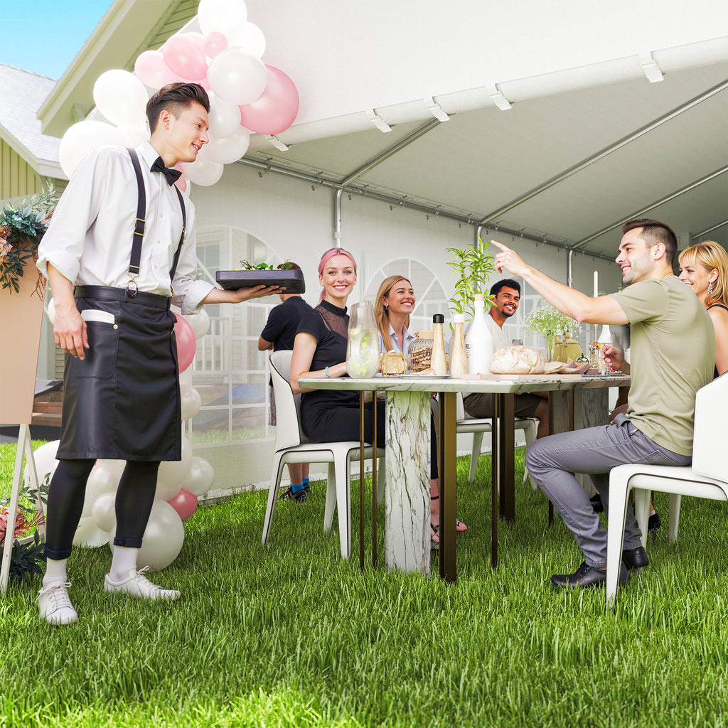 16'x32' Heavy Duty Large Party Tent & Carport with Removable Sidewalls, Portable Garage Canopy Tent, White