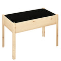 46'' x 24'' Raised Garden Bed, Wooden Elevated Planter Box with Non-Woven Liner for Vegetable, Flower, Herb in Patio, Backyard, Balcony
