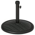 31lbs Concrete Round Patio Umbrella Base Holder, Outdoor Market Umbrella Stand Weight for Lawn, Deck, Backyard, Garden, Black