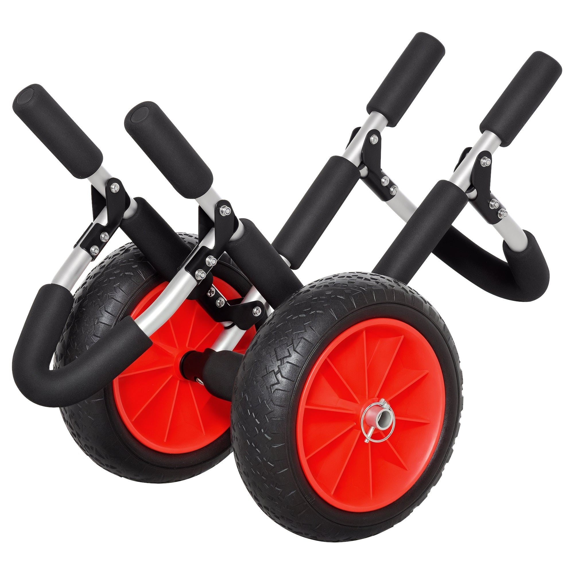 Stand-Up Paddleboard Dolly, Aluminum Surfboard Trolley, Foldable Rolling Cart for SUPs Boat Canoe Carrier Float Mat, Jon Boat Easy Transport Cart