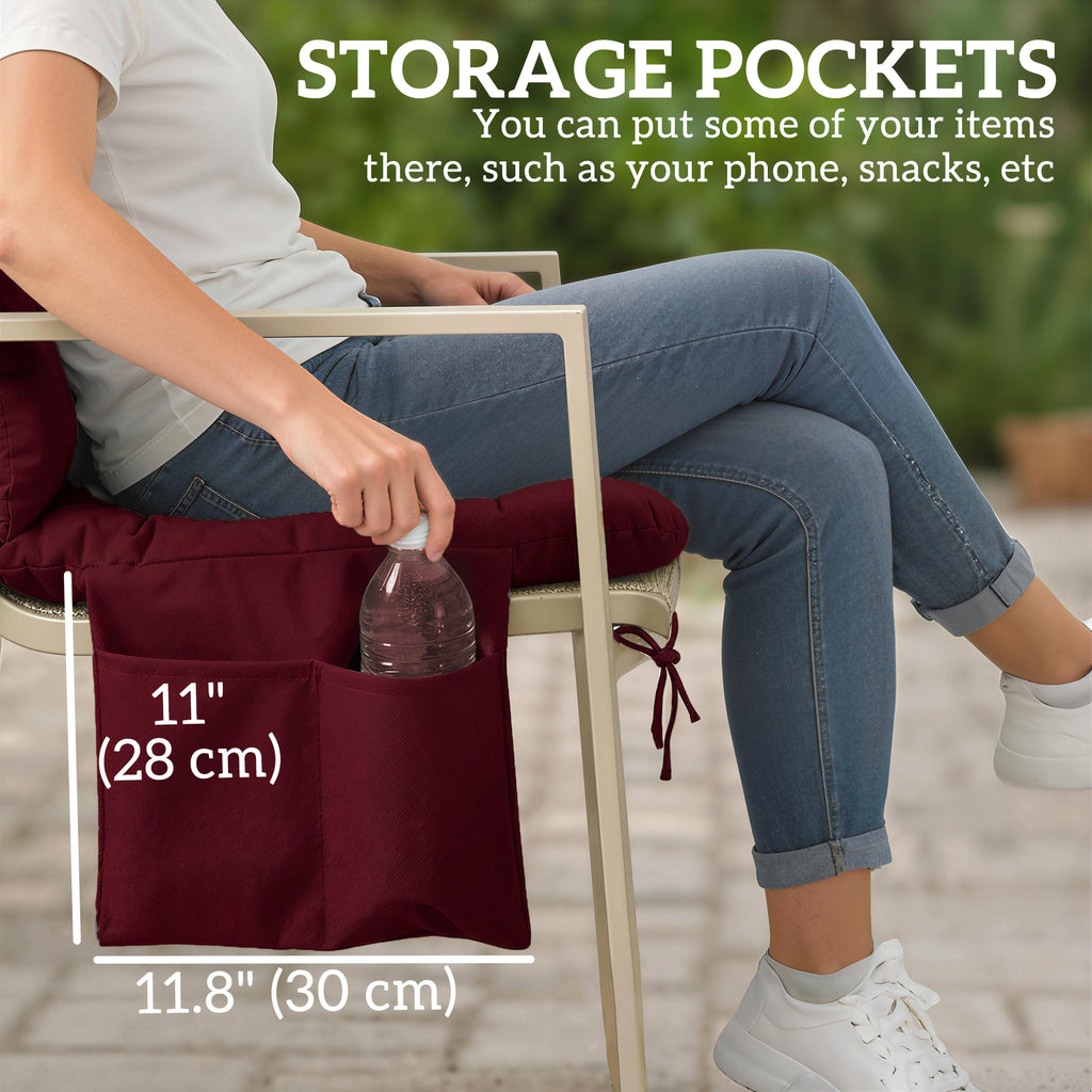 Bench Cushion Water-Repellent Outdoor Furniture Pad Seater Swing Chair 59.1" x 39.4" Wine Red
