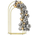Wedding Arch, 7/6.5/6 ft Metal Balloon Arch Backdrop Stand Set of 3 for Birthday Party, Bridal Shower, Graduation, Ceremony, Banquet Decorations, Gold