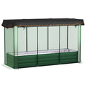 Galvanized Steel Planter Box with Crop Cage and Shade Cloth, Raised Garden Bed for Flowers, Vegs and Herbs