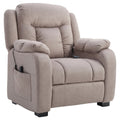Massage Recliner Chair with Quiet Brushless Motor Pet-Friendly Fabric Power Recliner with 2 Memory Positions Brown