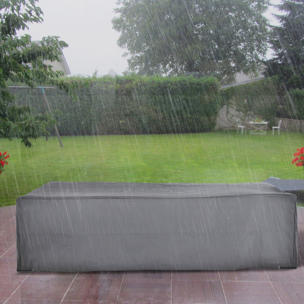 Patio Furniture Covers, Waterproof, Windproof and Anti-UV 300D Oxford Fabric Large Outdoor Furniture Cover for Outdoor Sectional Sofa Set, 97" x 65" x 26", Grey