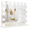 Hollywood Makeup Mirror with Lights, 3 Lighting Modes, USB Charging Port, Tabletop or Wall Mounted, White