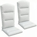Patio Chair Cushion for Adirondack Chairs Replacement Cushion with Back and Ties, Light Grey