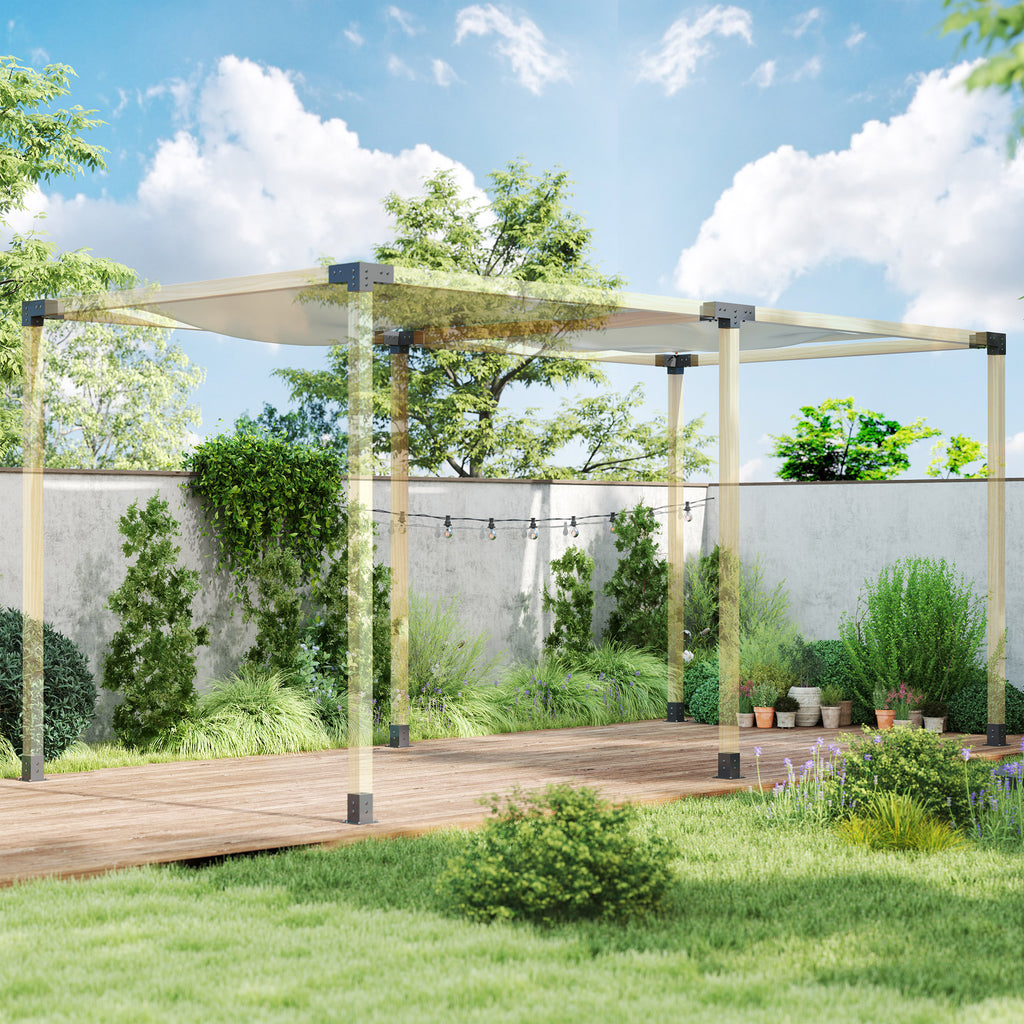 12PCS Pergola Kit, Pergola Brackets with 3-Way & 4-Way Corner Brackets for 4"x4" (Actual 3.6"x3.6") Lumber