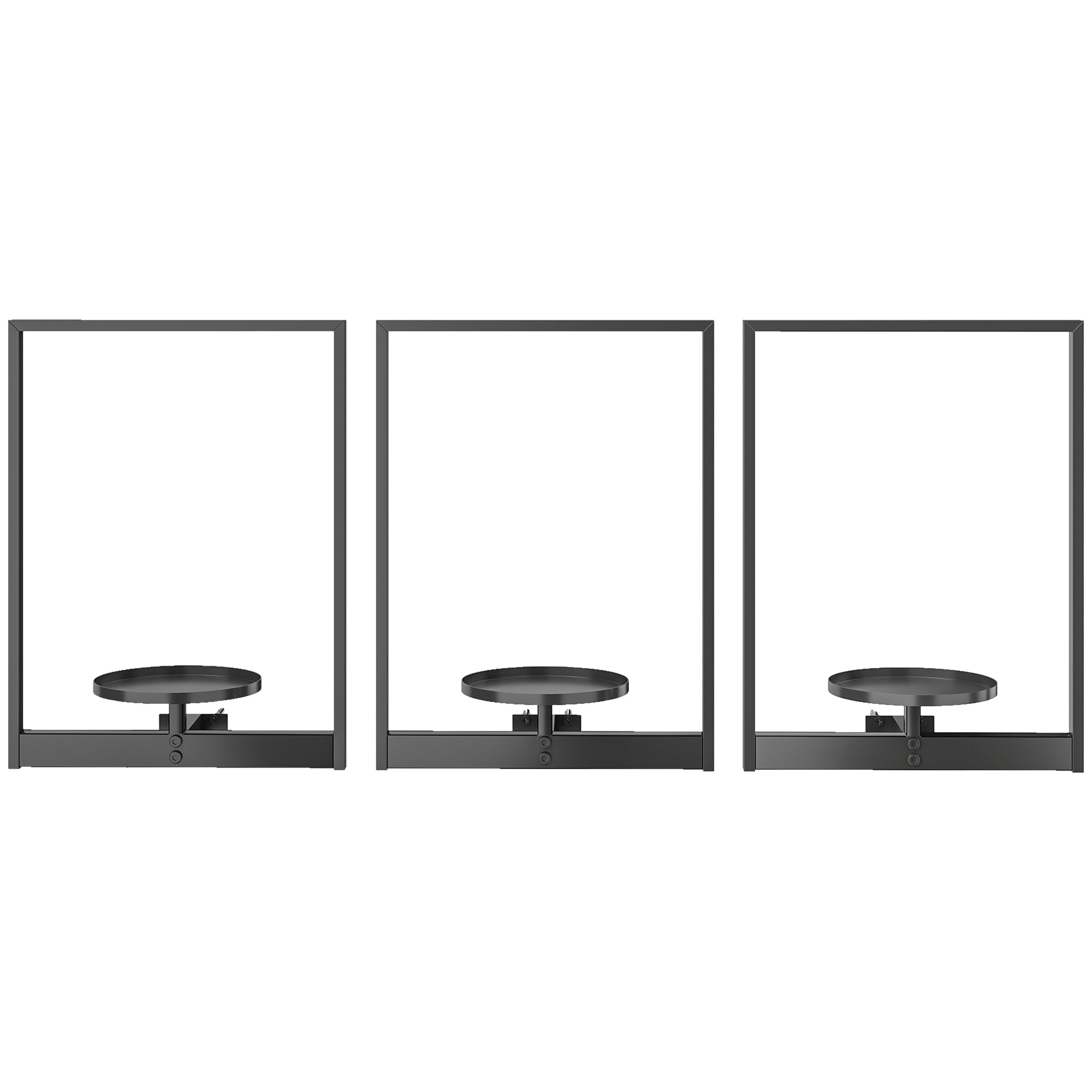 3 Pack Wall Planters for Indoor Plants, Wall-Mounted Metal Plant Stand Shelves, Picture Frame Wall Decor Hanger