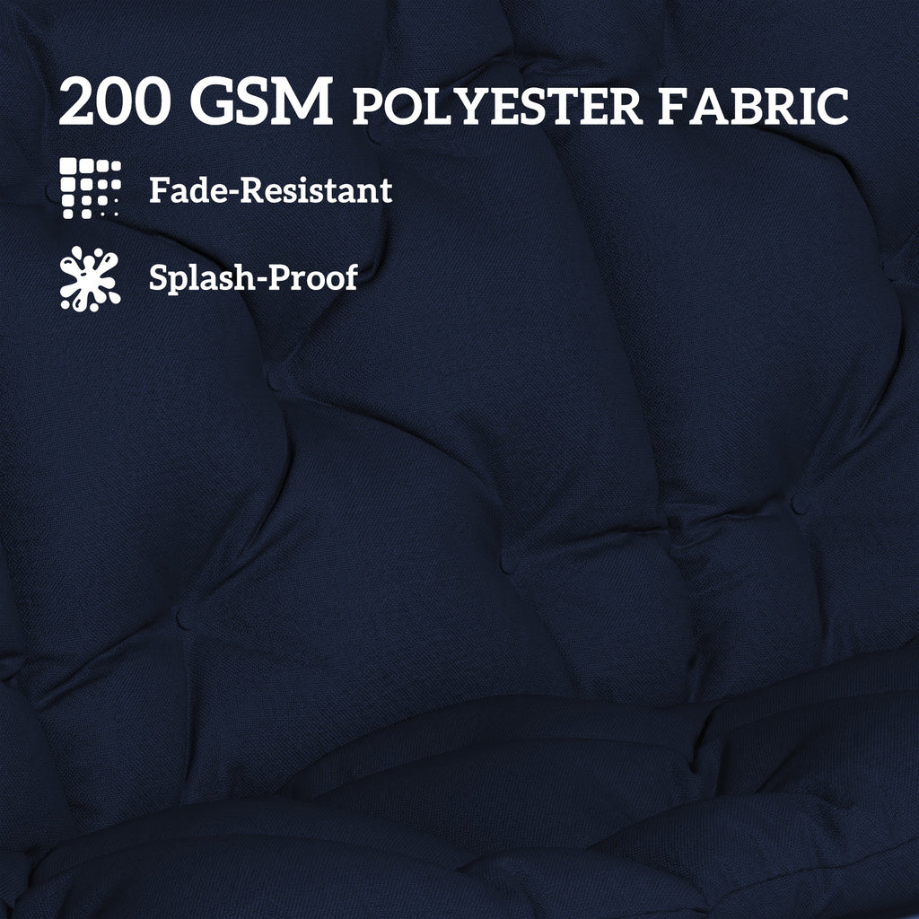 Bench Cushion Water-Repellent Outdoor Furniture Pad Seater Swing Chair 59.1" x 39.4" Navy Blue
