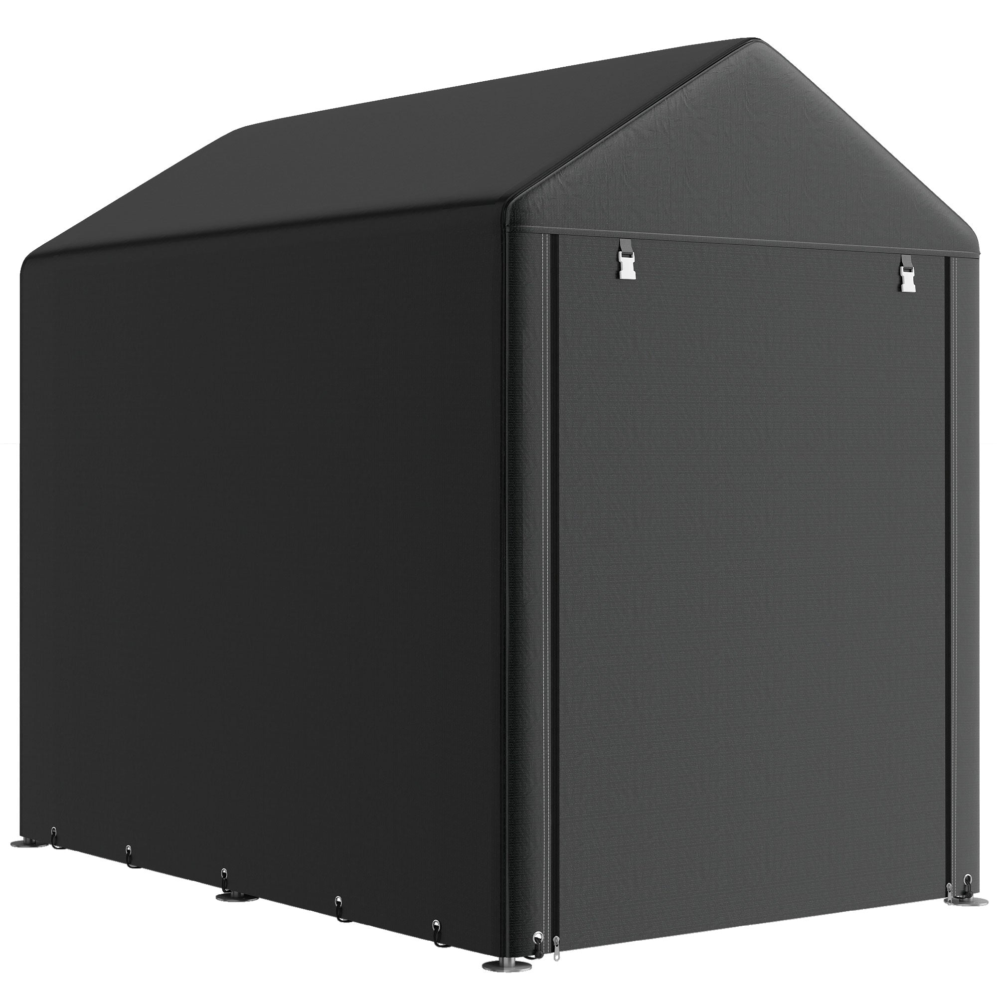 4 x 6ft Outdoor Storage Shed Tent, Portable Shed with Roll-up Door for Motorcycle, Bike, Garden Tools