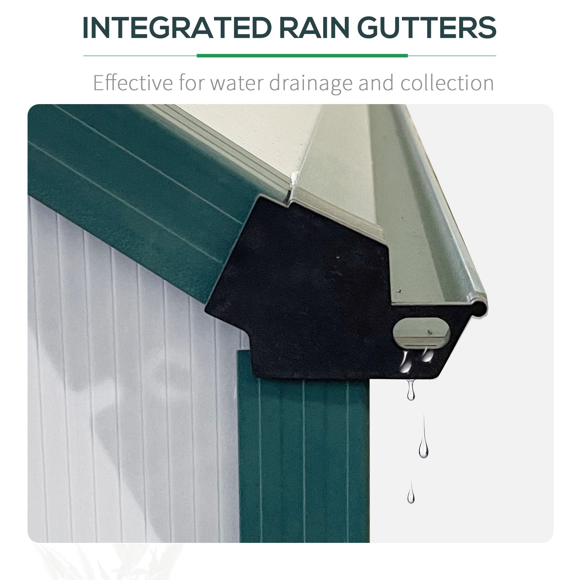 6' x 12' x 6.5' Polycarbonate Greenhouse, Walk-in Green House with Adjustable Roof Vent Galvanized Base Sliding Door Rain Gutter for Outdoor Garden Backyard, Green