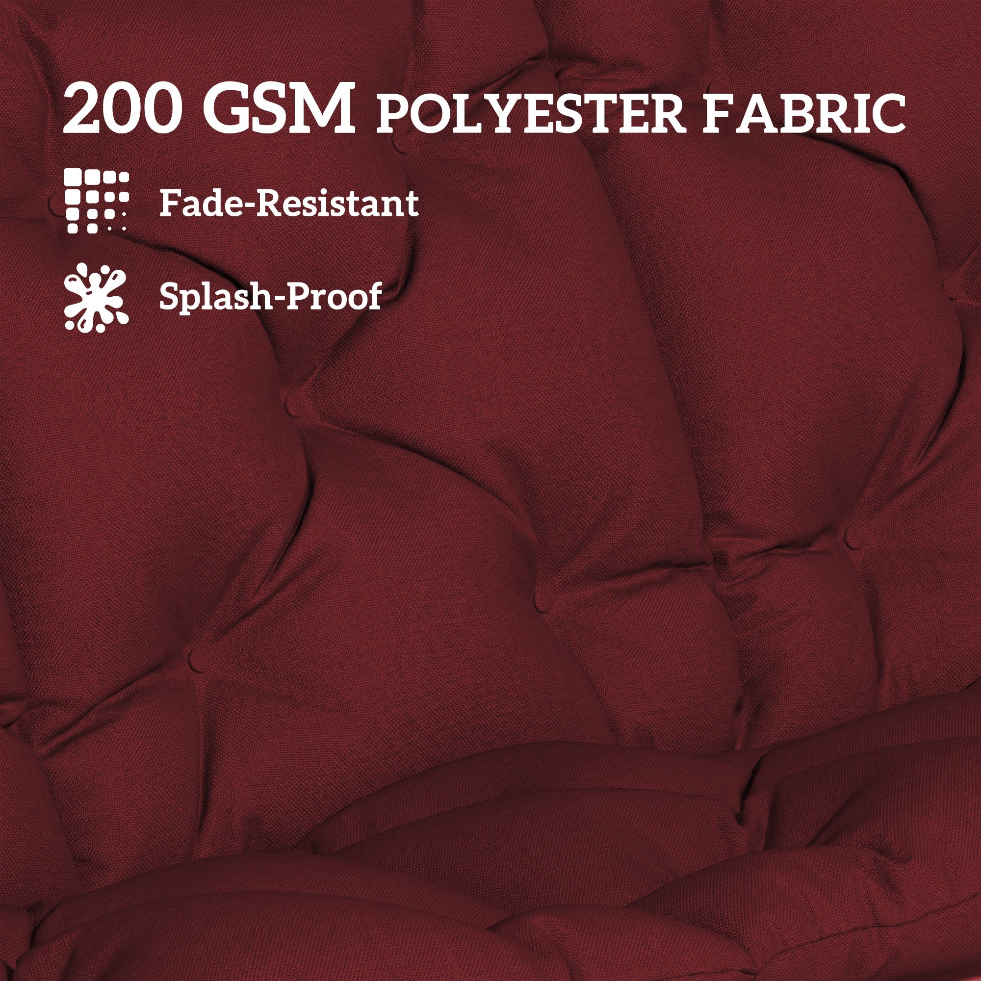 Bench Cushion Water-Repellent Outdoor Furniture Pad Seater Swing Chair 59.1" x 39.4" Wine Red