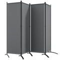 Folding Room Divider, Privacy Screen for Home Office Bedroom, 5.6FT Tall, Dark Grey