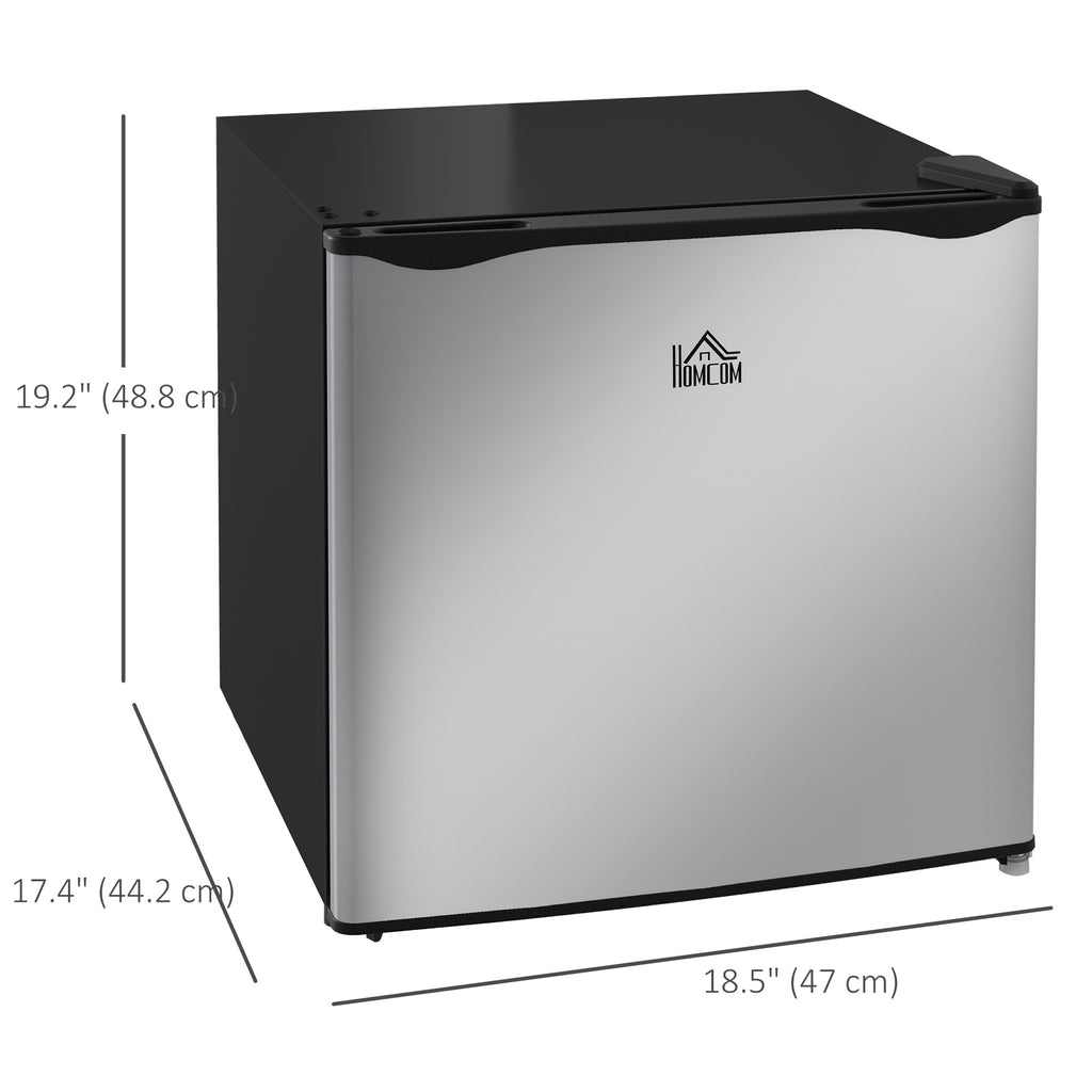 1.1 Cu. Ft. Mini Freezer, Compact Upright Freezer with Reversible Door, Removable Shelf, Adjustable Temperature, Silver