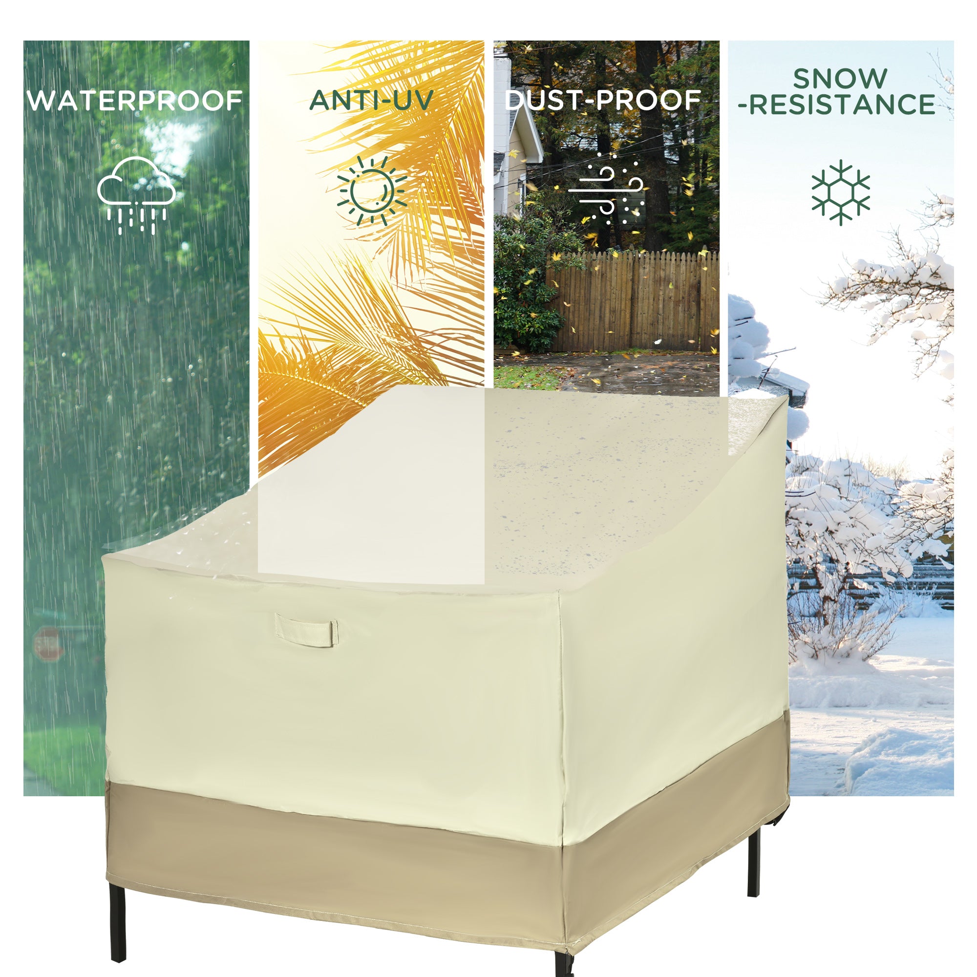 38.2-Inch Waterproof Single Seat Chair Sofa Cover Outdoor Garden Patio Furniture Protector