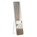 Full Length Mirror for Bedroom, Free Standing Dressing Mirror, Wall Mirror with Wood Frame, 15" x 61", White