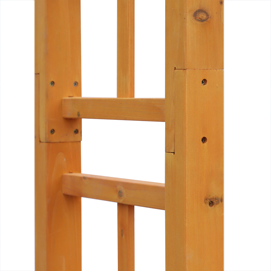 85" Wooden Outdoor Garden Arbour, Garden Arch Trellis for Climbing Vines  for Wedding and Ceremony - Orange