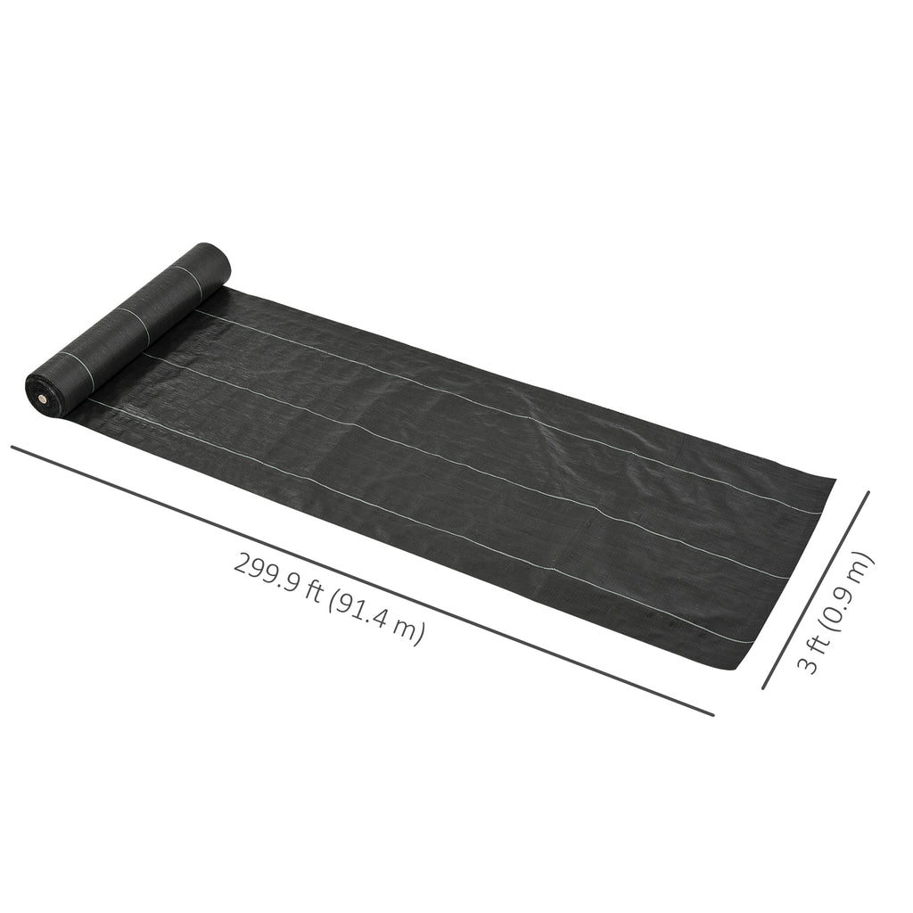 3ftx300ft Landscape Fabric, 4.6OZ Gardener Premium Weed Barrier Durable & Heavy-Duty Weed Block Gardening Mat, Easy Setup & Superior Weed Control Convenient Design