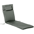 Garden Lounger Chair Cushion Replacement, Deep Seat Patio Cushions with Thick Padded, Headrest, Removable Cover, Cushion ONLY, Grey